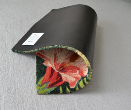 18" X 30" Blue and Pink Coir Tropical Outdoor Door Mat - Image 6