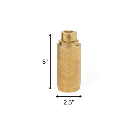 5" Gold Distressed Aluminum Tabletop Taper Candle Holder - Image 9