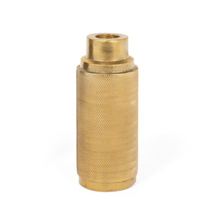 5" Gold Distressed Aluminum Tabletop Taper Candle Holder - Image 2