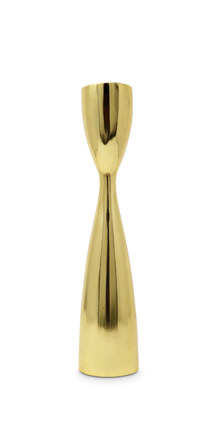 10" Gold Stainless Steel Tabletop Taper Candlestick - Image 2