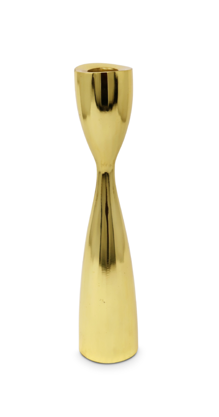 10" Gold Stainless Steel Tabletop Taper Candlestick - Image 3