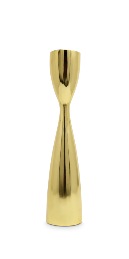 10" Gold Stainless Steel Tabletop Taper Candlestick - Image 4