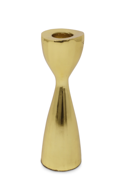 6" Gold Stainless Steel Tabletop Taper Candlestick - Image 4