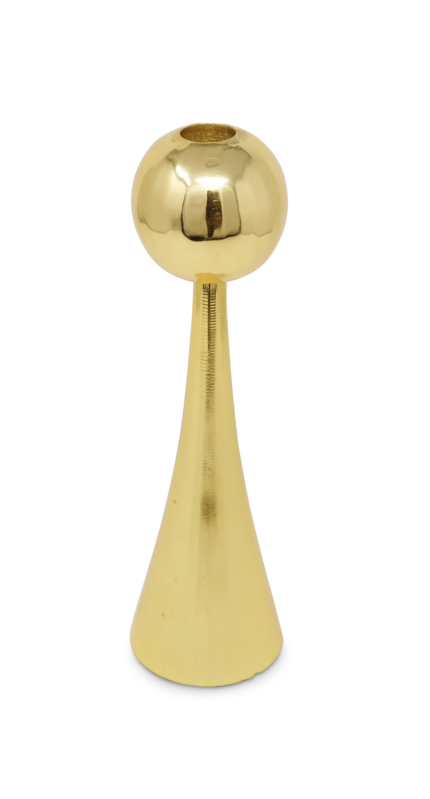 12" Gold Stainless Steel Tabletop Taper Candlestick - Image 4