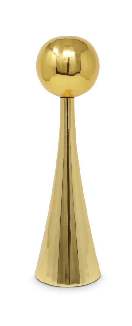 10" Gold Stainless Steel Tabletop Taper Candlestick - Image 4