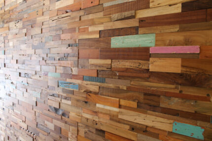 Blue Natural And Navy Blue 3D Embossed Teak Decorative Wall Panel - Image 10