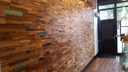 Blue Natural And Navy Blue 3D Embossed Teak Decorative Wall Panel - Image 18