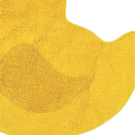 25" Yellow Cotton Rubber Duckie Youthful Bath Rug - Image 5