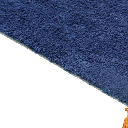 32" Blue Orange And White Cotton Dog Youthful Bath Rug - Image 4