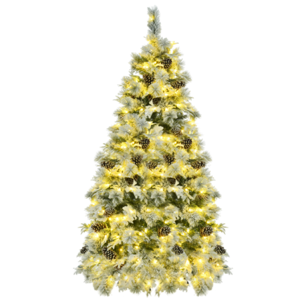 6' Pre Lit Extra Full Frosted Pine Christmas Tree With Decorations - Image 4