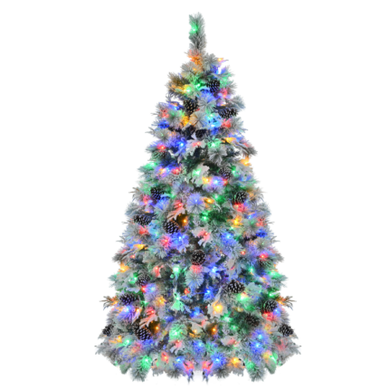 6' Pre Lit Extra Full Frosted Pine Christmas Tree With Decorations - Image 5