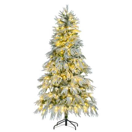6' Pre Lit Extra Full Frosted Pine Christmas Tree - Image 3
