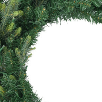 Three Piece Pre Lit Extra Full Frosted Pine Christmas Tree With Garland And Wreath Set - Image 8