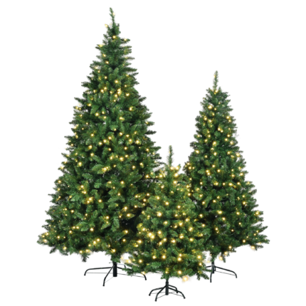 Three Piece Pre Lit Extra Full Frosted Pine Christmas Tree Set - Image 6