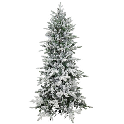 6' Slender Flocked Pine Christmas Tree - Image 2